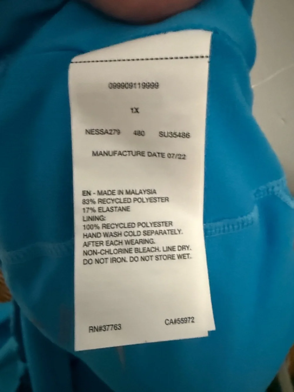 Nike Aqua Blue Scoop Tank with Built-in Support tankini for swimming - Picture 4 of 4